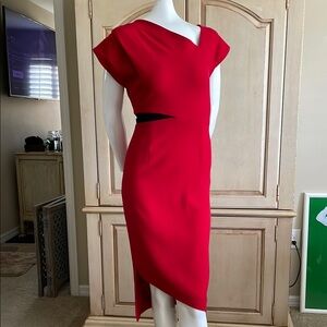 Rachel Roy Couture Wool Asymmetrical Top & Hem Cut Out Waist Pencil Dress NWOT 6